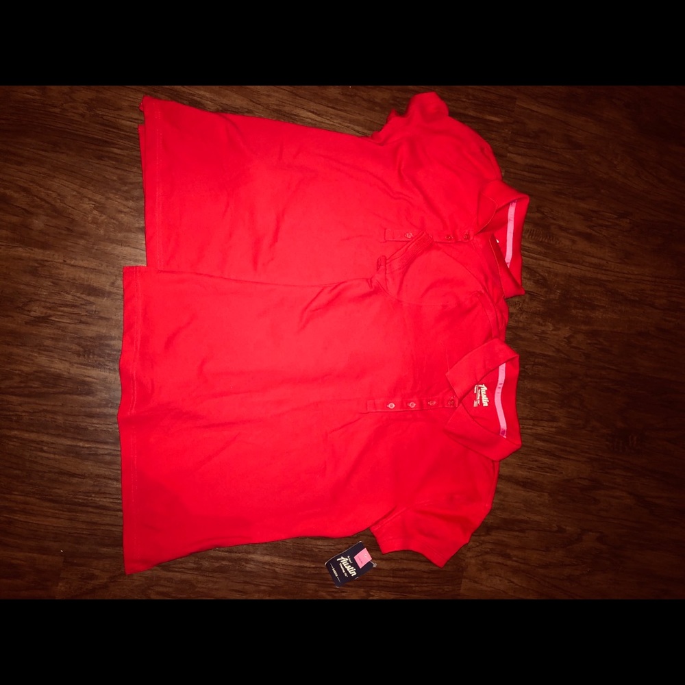 Juniors large red polos